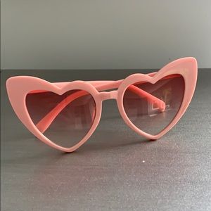 Pink heart glasses